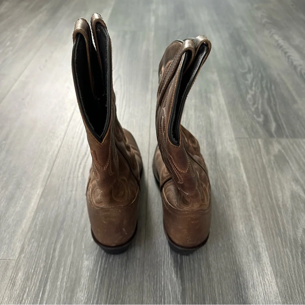 Laredo Womens Bridget Embroidered Round Toe Casual Boots - Brown (Size 9M) - Picture 6 of 8